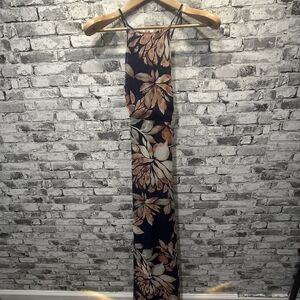 EUC Lulu's Navy and Peach Floral Dress Size XS